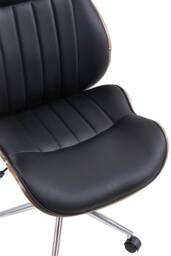 Living and Home Ergonomic Modern PU Office Chair with High Back, Adjustable Seat & Smooth Casters - thumbnail 7