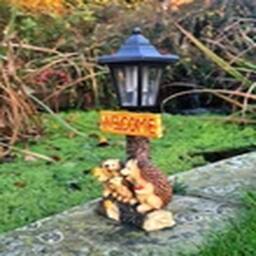 EONLION Garden Ornaments Solar Powered Animal Hedgehog Welcome Lamp - thumbnail 3