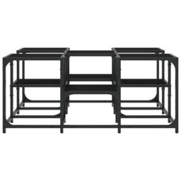 Berkfield Home Coffee Table Black 91x91x40 cm Engineered Wood - Size: 91 x 91 x 40 cm - thumbnail 5