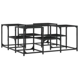 Berkfield Home Coffee Table Black 91x91x40 cm Engineered Wood - Size: 91 x 91 x 40 cm - thumbnail 2