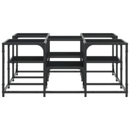 Berkfield Home Coffee Table Black 91x91x40 cm Engineered Wood - Size: 91 x 91 x 40 cm - thumbnail 6