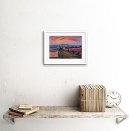 "Artery8 Wall Art Print Spencer Gore The Icknield Way Artwork Framed 9X7 Inch in White - Size: W7"" x H9""" - thumbnail 2