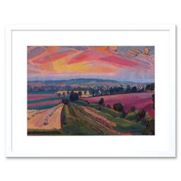 "Artery8 Wall Art Print Spencer Gore The Icknield Way Artwork Framed 9X7 Inch in White - Size: W7"" x H9""" - thumbnail 1