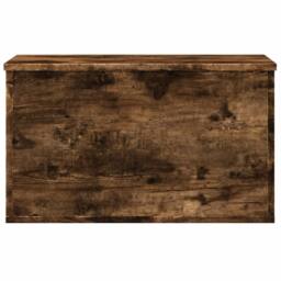 Berkfield Home Storage Box Smoked Oak 60x35x35 cm Engineered Wood in Brown - Size: 60 x 35 x 35 cm - thumbnail 4