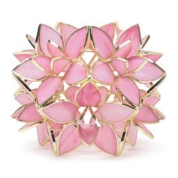 ValueLights Reine Glass Flower Easy Fit Pendant Light in Bright Pink - Size: 8 inches - thumbnail 5