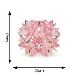ValueLights Reine Glass Flower Easy Fit Pendant Light in Bright Pink - Size: 8 inches - thumbnail 6