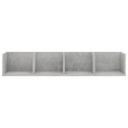 Berkfield Home CD Wall Shelf Concrete Grey 100x18x18 cm Engineered Wood - Size: 100 x 18 x 18 cm - thumbnail 4