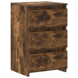Berkfield Home Bed Cabinets 2 pcs Smoked Oak 40x35x62.5 cm Engineered Wood in Brown - thumbnail 6
