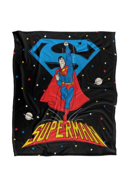 Warner Brothers Superman Officially Licensed Silky Touch Super Soft Throw Blanket 152 x 127 cm in White - image 1
