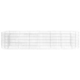 Berkfield Home Gabion Raised Bed Galvanised Iron 260x50x50 cm in Silver - Size: 260 x 50 x 50 cm - thumbnail 4