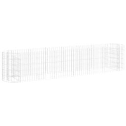 Berkfield Home Gabion Raised Bed Galvanised Iron 260x50x50 cm in Silver - Size: 260 x 50 x 50 cm - thumbnail 2