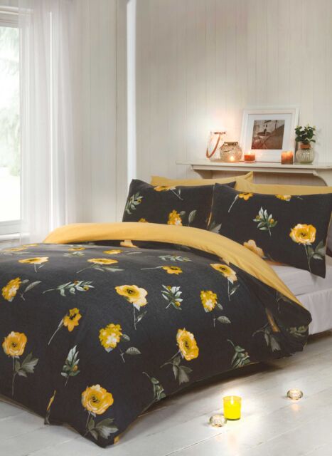 Rapport Home Darcy Floral Duvet Set With Pillowcase in Yellow - Size: Super King - image 1