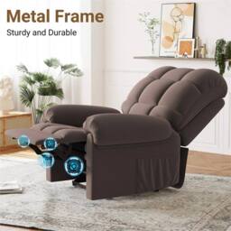 NESTLUNE Brown Power Lift Riser Recliner Chair Armchair - Size: 100 cm x 80 cm - thumbnail 2