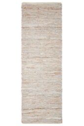 Homescapes Madras Leather Hemp Hall Runner, 66 x 200 cm in Natural - Size: 66 cm x 200 cm - thumbnail 2