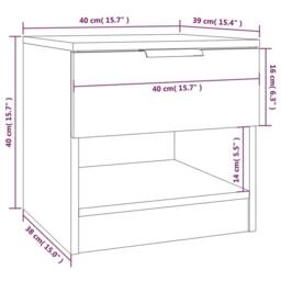 Berkfield Home Bedside Cabinets 2 pcs Sonoma Oak Engineered Wood in Light Brown - thumbnail 7