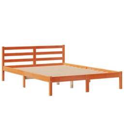 Berkfield Home Decorative Bookcase Bed without Mattress Wax Brown 160x200cm Soli - Size: 160x200 cm - thumbnail 8