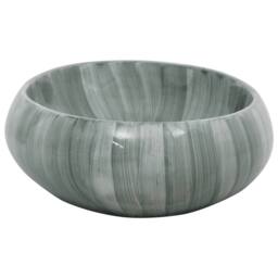Berkfield Home Durable Countertop Basin Green Oval 59x40x15 cm Ceramic - Size: 59 x 40 x 15 cm - thumbnail 5
