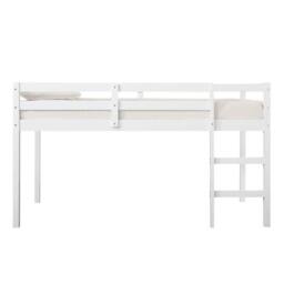 Aspire Cove Midsleeper Wooden Children's Bed Frame with Memory Foam Mattress in White - Size: Single - thumbnail 7