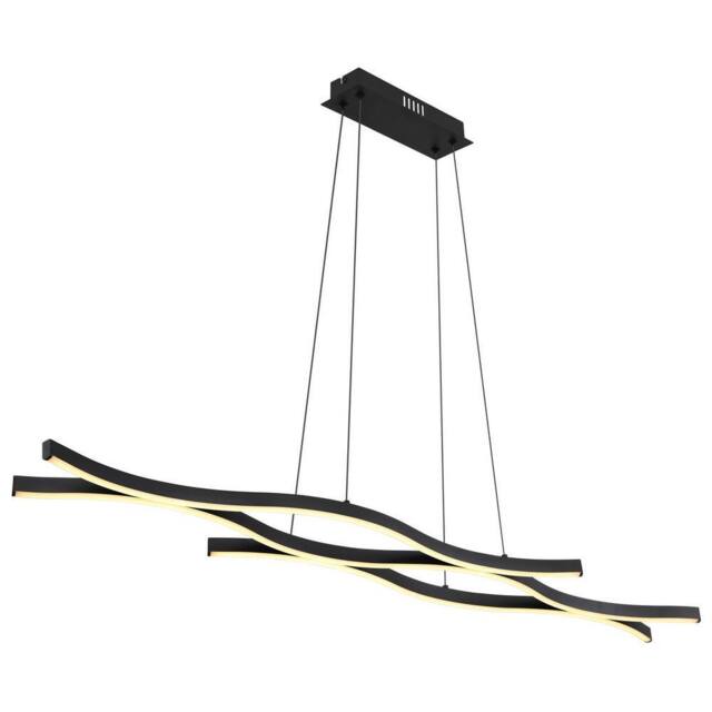 Netlighting Geronimo Pendant Ceiling Light Matt Black 3x LED 3000K - image 1