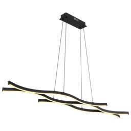 Netlighting Geronimo Pendant Ceiling Light Matt Black 3x LED 3000K - thumbnail 1
