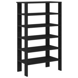Berkfield Home Shoe Rack Black 61x32x105 cm Engineered Wood - Size: 61 x 32 x 105 cm - thumbnail 3