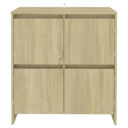 Berkfield Home Sideboard Sonoma Oak 70x41x75 cm Engineered Wood in Brown - Size: 70 x 41 x 75 cm - thumbnail 3