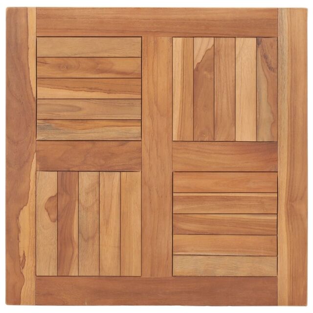Berkfield Home Table Top Solid Teak Wood 60x60x2.5 cm in Brown - image 1