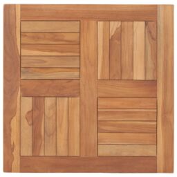 Berkfield Home Table Top Solid Teak Wood 60x60x2.5 cm in Brown