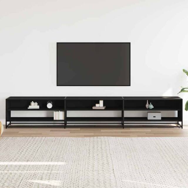Berkfield Home TV Cabinet Black 270x40x46 cm Engineered Wood - Size: 270 x 40 x 46 cm - image 1