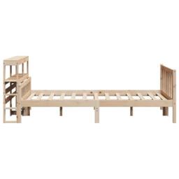 Berkfield Home Beautiful Bed Frame without Mattress 160x200 cm Solid Wood Pine in Light Tan - thumbnail 5