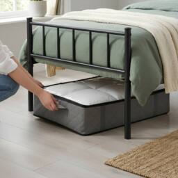 Harbour Housewares Under Bed Storage Bags with Lid - 95 Litre - Grey - Pack of 5 - thumbnail 2