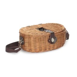 Red Hamper Wicker Fishing Tackle Creel Basket in Brown - thumbnail 4
