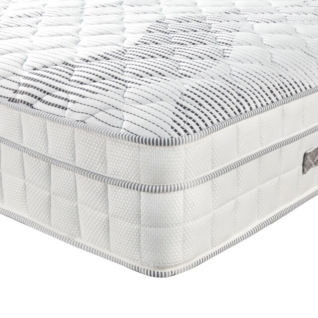 Somnior Cushioned 7 Zone Pocket Spring Motion Isolation Mattress 28cm in White - Size: Double - image 1