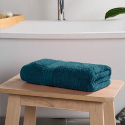 OHS Luxury Bath Towel 100% Cotton Bathroom in Teal - thumbnail 3