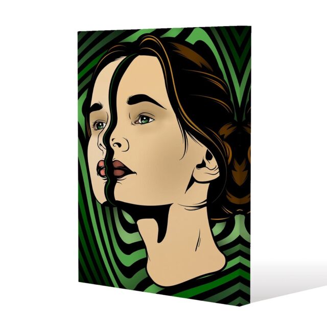 Benjamin Tate Design portrait of woman (Canvas Print) / 127 x 101 x 4cm in Natural - Size: 127 x 101 x 4 cm - image 1