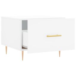 Berkfield Home Coffee Table White 50x50x40 cm Engineered Wood - Size: 50 x 50 x 40 cm - thumbnail 6