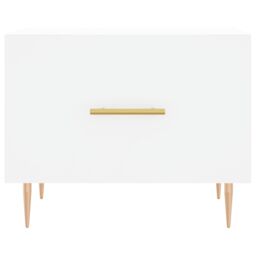 Berkfield Home Coffee Table White 50x50x40 cm Engineered Wood - Size: 50 x 50 x 40 cm - thumbnail 5
