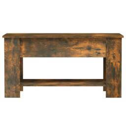 Berkfield Home Modern Coffee Table Smoked Oak 101x49x52 cm Engineered Wood in Brown - Size: 101 x 49 x 52 cm - thumbnail 4