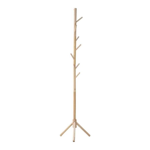 NESTLUNE Wooden Coat Rack Freestanding Clothes Hat Stand in Natural - image 1