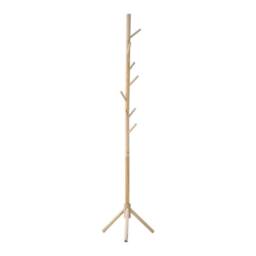 NESTLUNE Wooden Coat Rack Freestanding Clothes Hat Stand in Natural - thumbnail 1