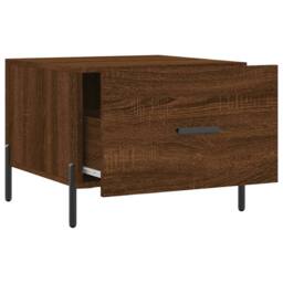Berkfield Home Decorative Coffee Table Brown Oak 50x50x40 cm Engineered Wood - Size: 50 x 50 x 40 cm - thumbnail 6