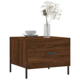 Berkfield Home Decorative Coffee Table Brown Oak 50x50x40 cm Engineered Wood - Size: 50 x 50 x 40 cm - thumbnail 1