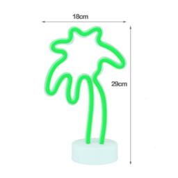 simpa LED Novelty Neon Coconut Tree Light in Green - thumbnail 2