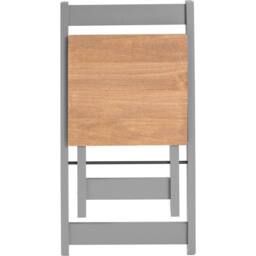 Seconique Santos Folding Chair (Box of 2) Grey Slate/Distressed Waxed Pine - thumbnail 5