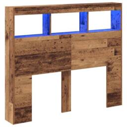 Berkfield Home Headboard Old Wood Solid Reclaimed Wood 120 x 17 x 102 cm in Brown - thumbnail 3