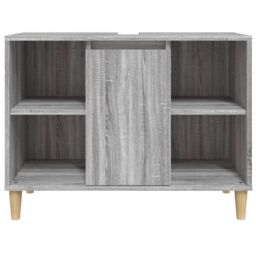 Berkfield Home Sink Cabinet Grey Sonoma 80x33x60 cm Engineered Wood - Size: 80 x 33 x 60 cm - thumbnail 6