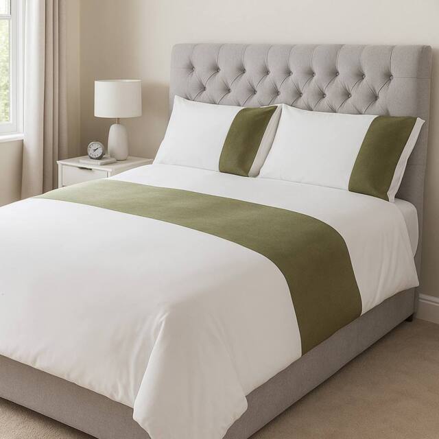 Voltico Lime Jacquard Panel Duvet Cover Set - Single, Double & King - image 1