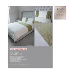 Voltico Lime Jacquard Panel Duvet Cover Set - Single, Double & King - thumbnail 8