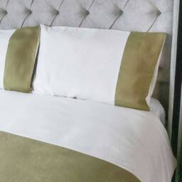 Voltico Lime Jacquard Panel Duvet Cover Set - Single, Double & King - thumbnail 2