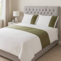 Voltico Lime Jacquard Panel Duvet Cover Set - Single, Double & King